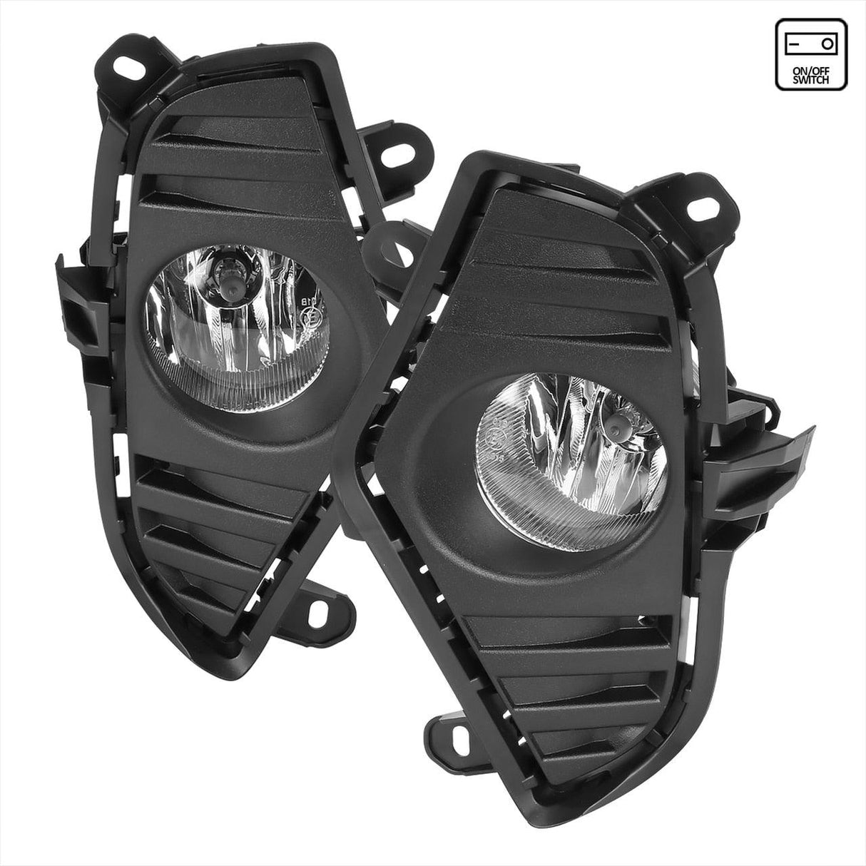 Spec-D OEM Fog Lights Toyota RAV4 (2019-2020) Chrome Housing - Clear Lens
