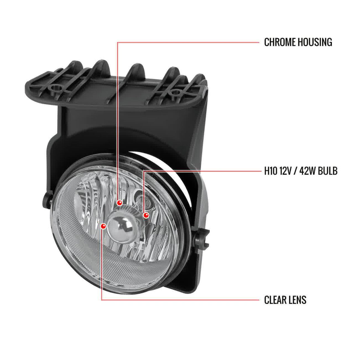 Spec-D OEM Fog Lights GMC Sierra (2003-2006) Chrome Housing - Clear or Smoke Lens