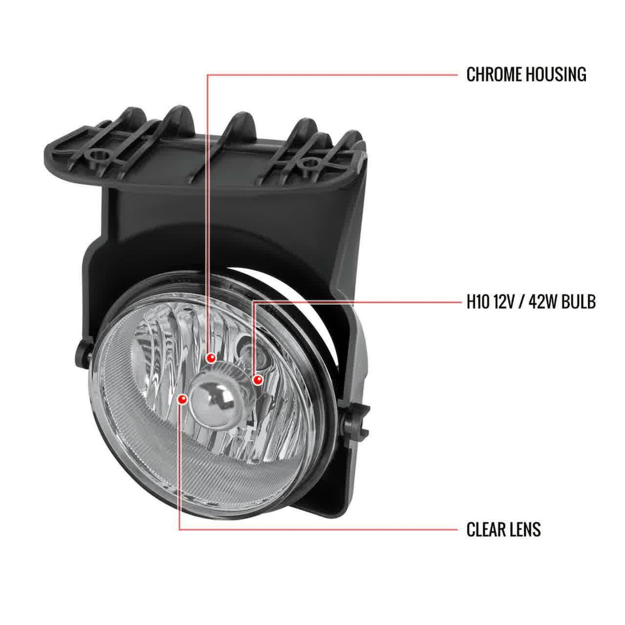 Spec-D OEM Fog Lights GMC Sierra (2003-2006) Chrome Housing - Clear or Smoke Lens