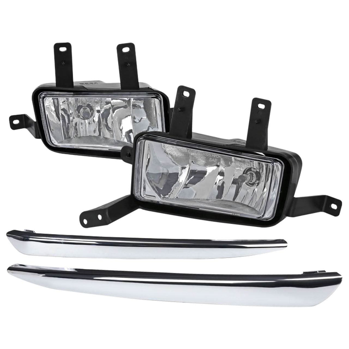 Spec-D OEM Fog Lights Chevy Suburban (15-20) Tahoe (15-20) Chrome Housing - Clear