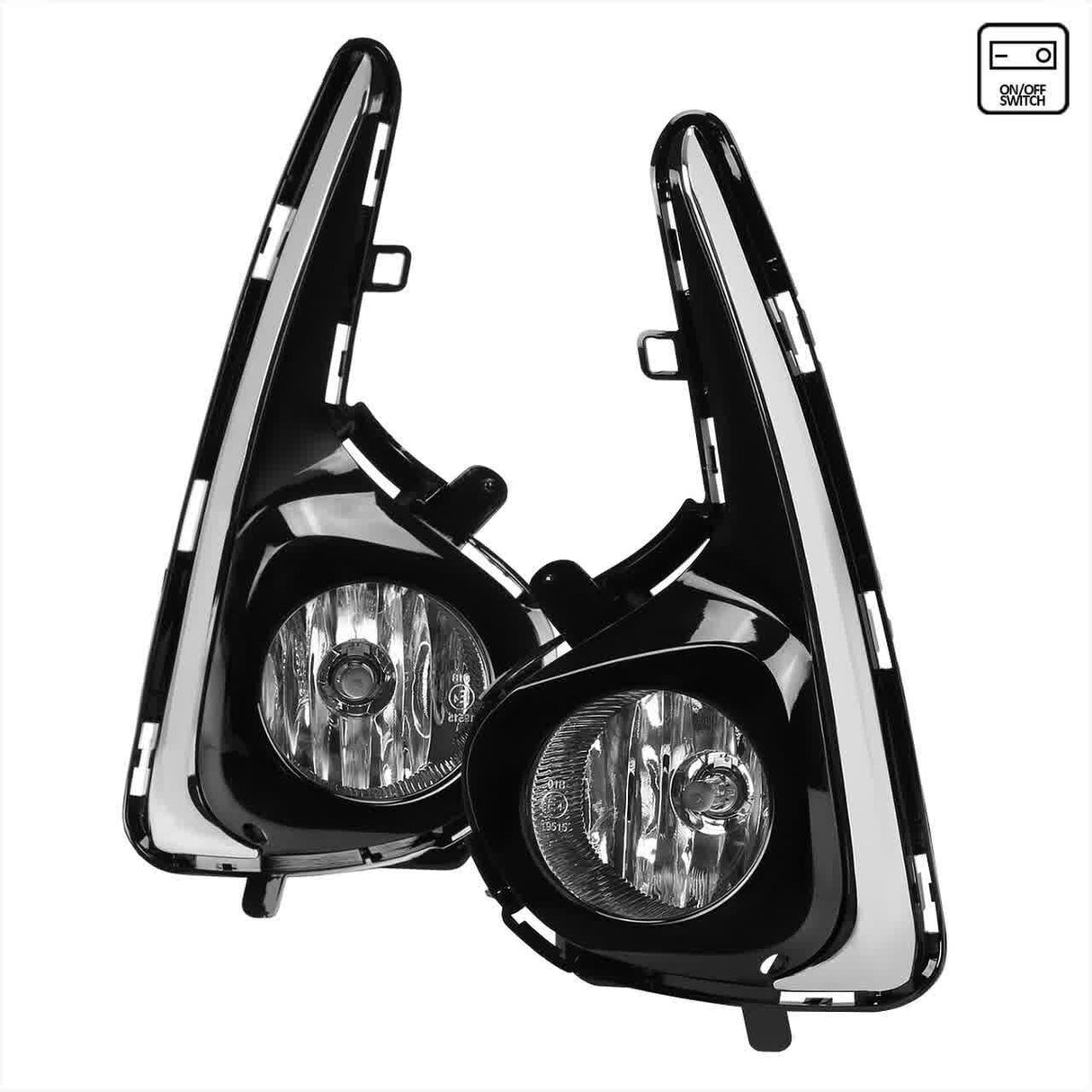 Spec-D OEM Fog Lights Toyota Yaris Hatchback (2018-2019) Chrome Housing - Clear