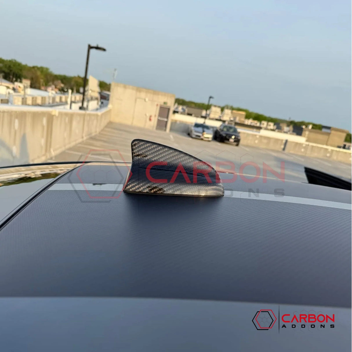 Dodge Charger 2015-2024 Real Carbon Fiber Shark Fin Antenna Cover