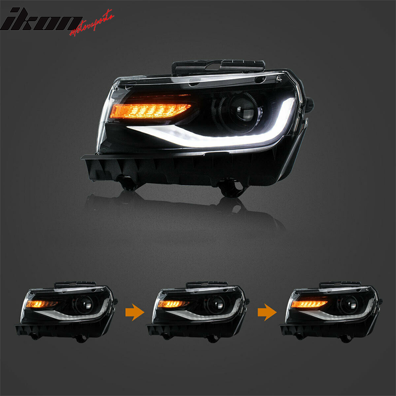 2014-2015 Chevrolet Camaro 6th Gen Style Projector DRL LED Headlights