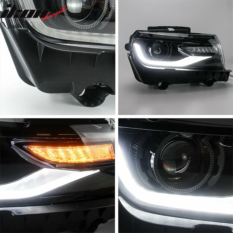 2014-2015 Chevrolet Camaro 6th Gen Style Projector DRL LED Headlights
