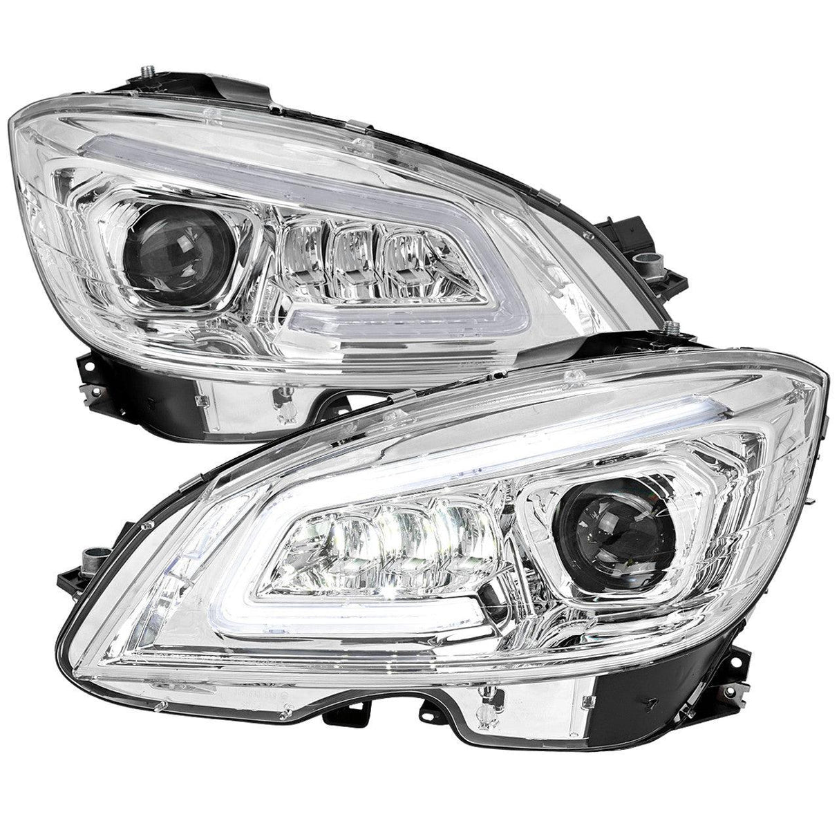 Mercedes C250 C300 C350 W204 Switchback Sequential Full LED Projector Headlights (2008-2014) - K2 Industries