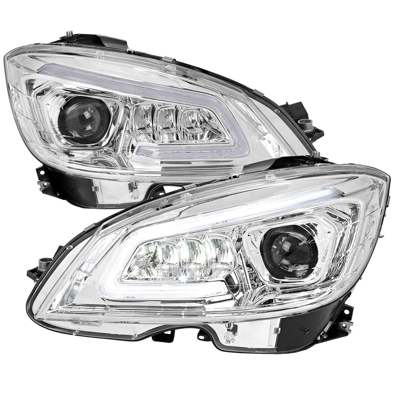 Mercedes C250 C300 C350 W204 Switchback Sequential Full LED Projector Headlights (2008-2014) - K2 Industries