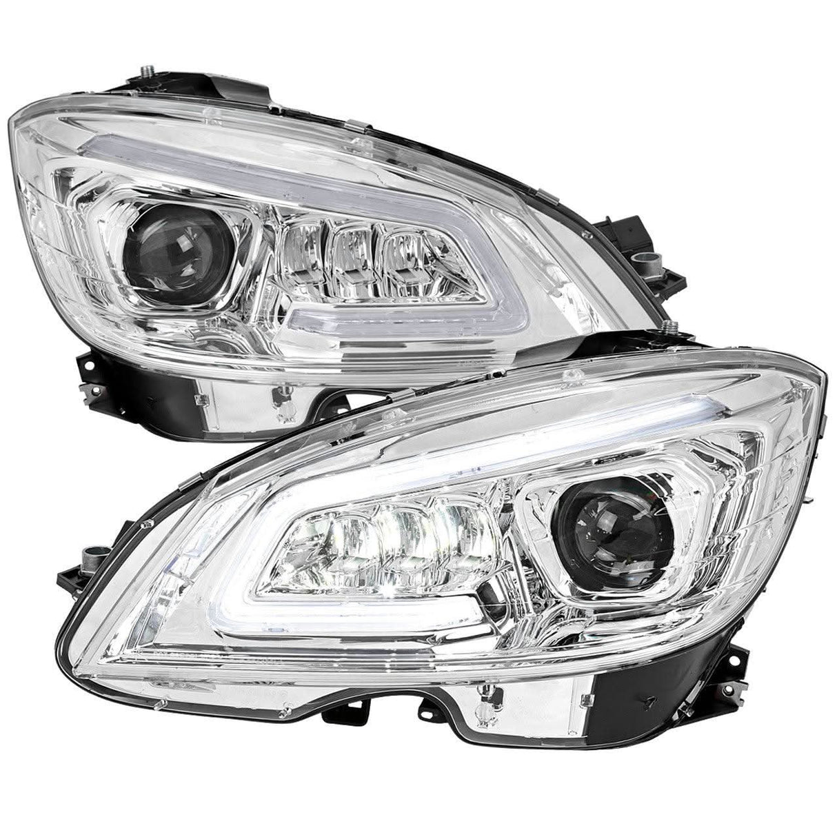 Mercedes C250 C300 C350 W204 Switchback Sequential Full LED Projector Headlights (2008-2014) - K2 Industries