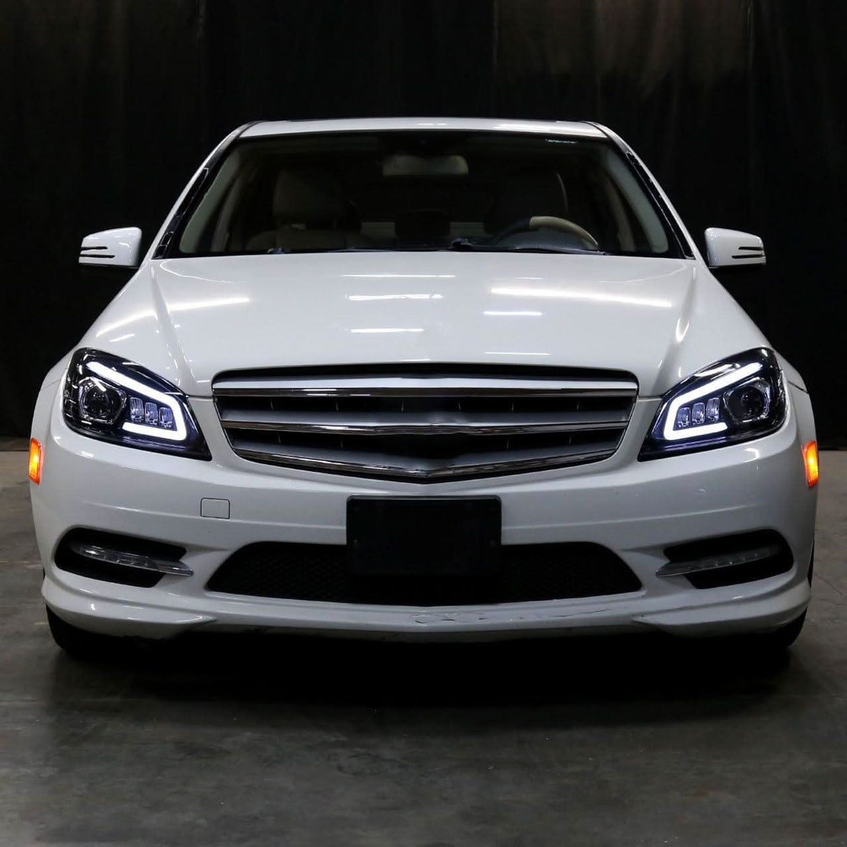 Mercedes C250 C300 C350 W204 Switchback Sequential Full LED Projector Headlights (2008-2014) - K2 Industries