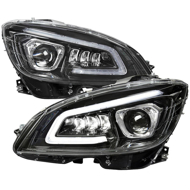 Mercedes C250 C300 C350 W204 Switchback Sequential Full LED Projector Headlights (2008-2014) - K2 Industries