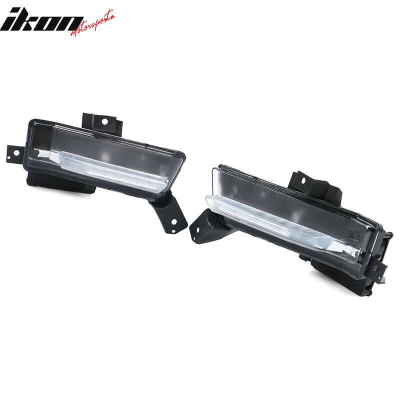 2016-2018 Chevy Camaro SS Black Housing Clear Lens Fog Lights Lamp ABS