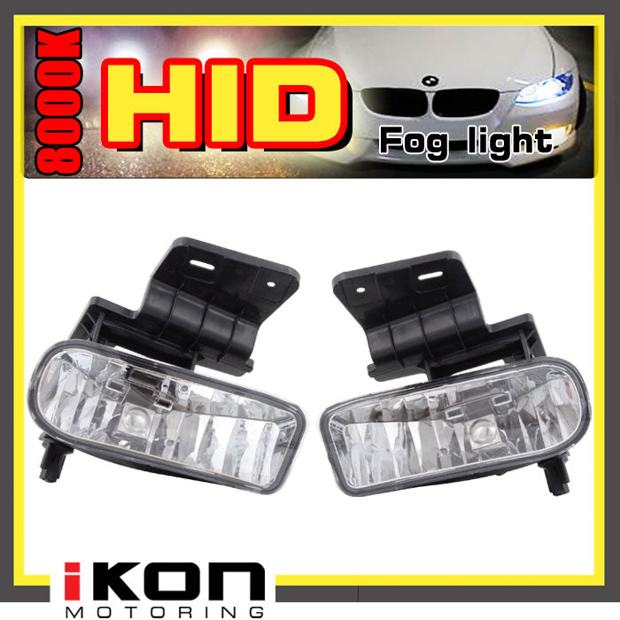 Fits 99-02 Chevyado Clear Lens Fog Light 00-06 Suburban Tahoe+Hid