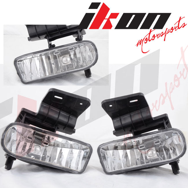 Fits 99-02 Chevyado Clear Lens Fog Light 00-06 Suburban Tahoe+Hid
