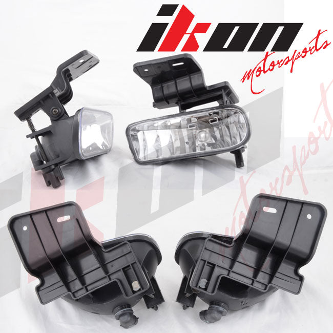 Fits 99-02 Chevyado Clear Lens Fog Light 00-06 Suburban Tahoe+Hid6000K