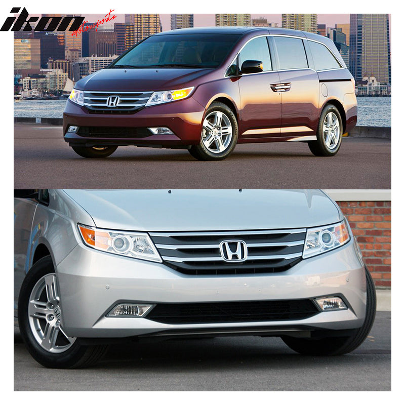 Fits 11-13 Honda Odyssey OE Front Fog Light Fog Lamp Clear Lens Pair