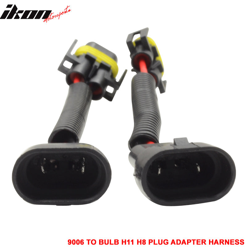 9006 Bulb To H11 H8 Headlight Fog Light Wiring Plug Adapter Harness