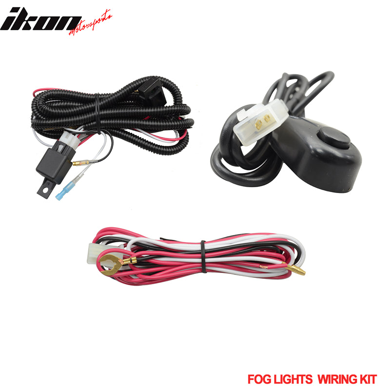 Fits Yukon Xl Sierra Clear Fog Lights+Bulbs+Wiring Kit Switch Harness