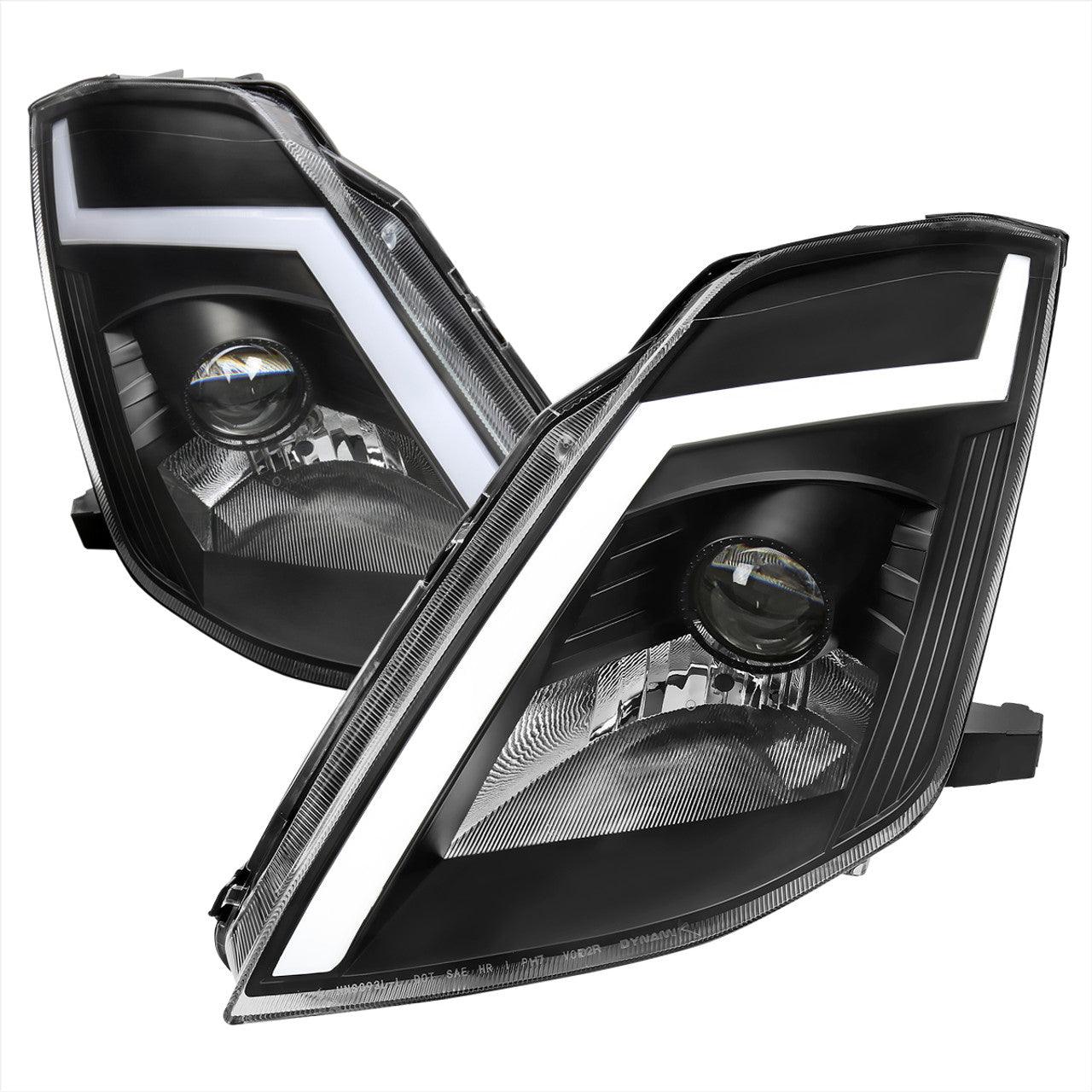 Nissan 350Z Switchback Sequential Animated LED Bar HID Projector Headlights (2003-2009) - K2 Industries