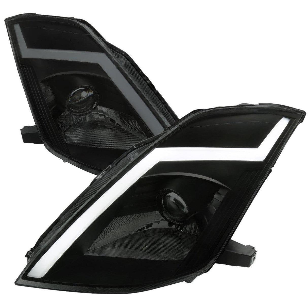 Nissan 350Z Switchback Sequential Animated LED Bar HID Projector Headlights (2003-2009) - K2 Industries