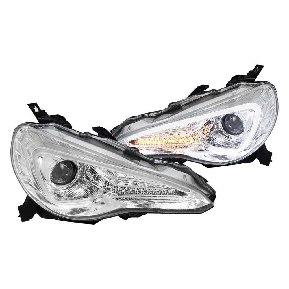 Spec-D Projector Headlights Scion FR-S (2012-2017) LED Strip - Black or Chrome