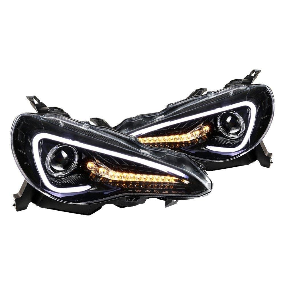 Spec-D Projector Headlights Scion FR-S (2012-2017) LED Strip - Black or Chrome