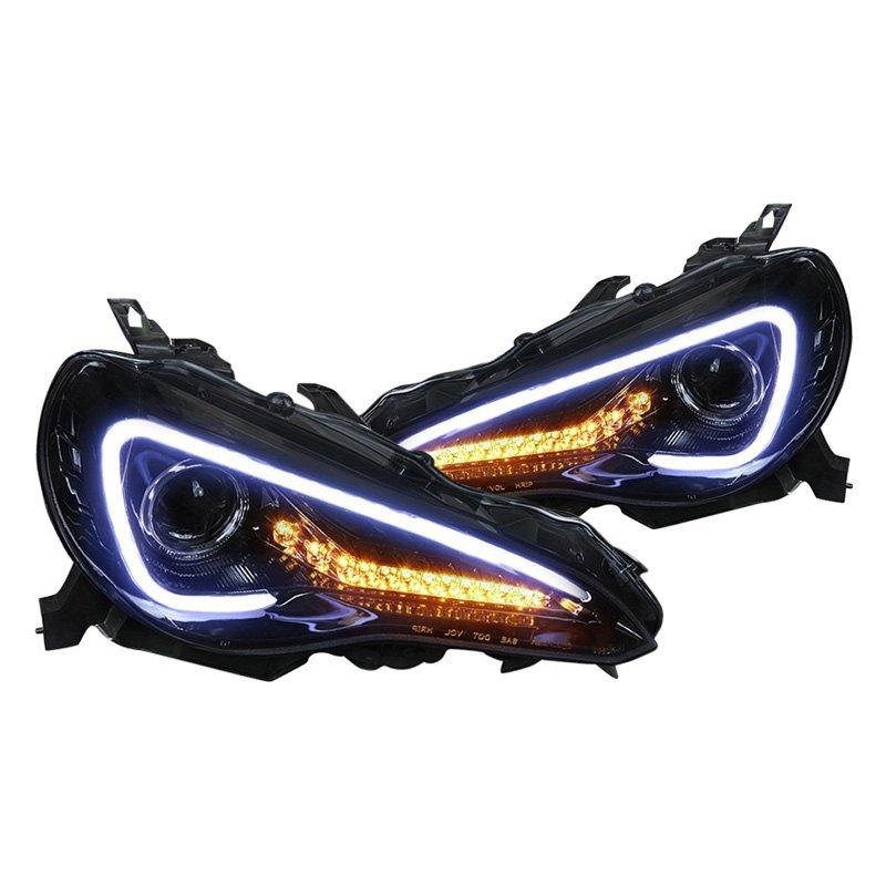 Spec-D Projector Headlights Scion FR-S (2012-2017) LED Strip - Black or Chrome
