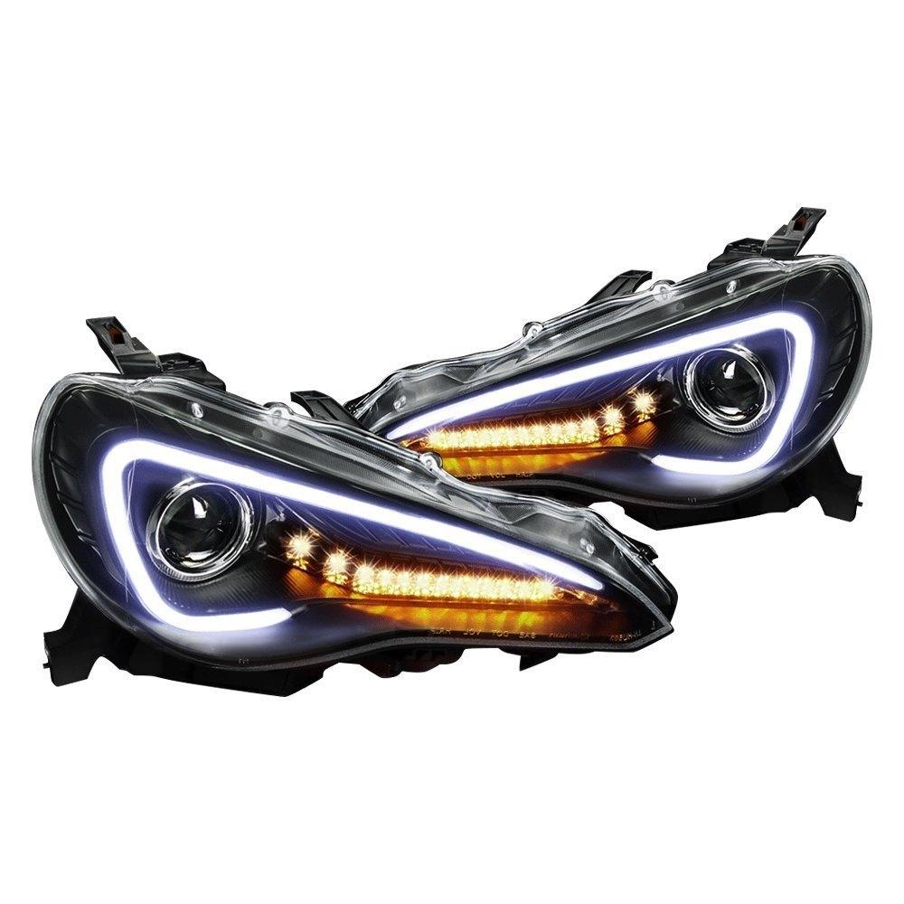 Spec-D Projector Headlights Scion FR-S (2012-2017) LED Strip - Black or Chrome