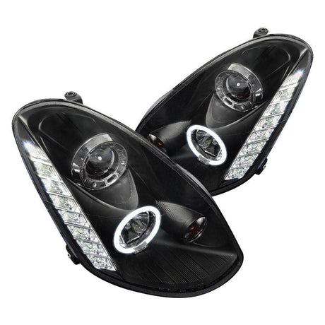 Projector Headlights Infiniti G35 Sedan (2005-2006) Halo w/ LED Strip - Black or Chrome - K2 Industries
