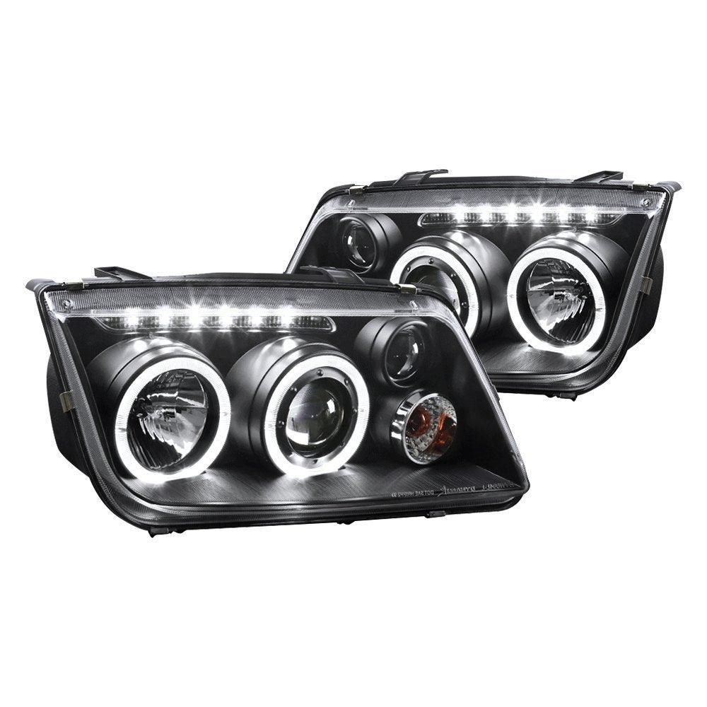 Spec-D Projector Headlights VW Jetta MK4 (99-05) w/ LED Halo - Black or Chrome
