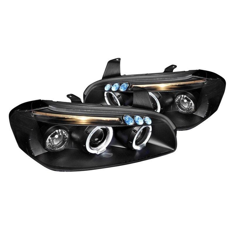 Spec-D Projector Headlights Nissan Maxima (00-01) LED Halo - Black