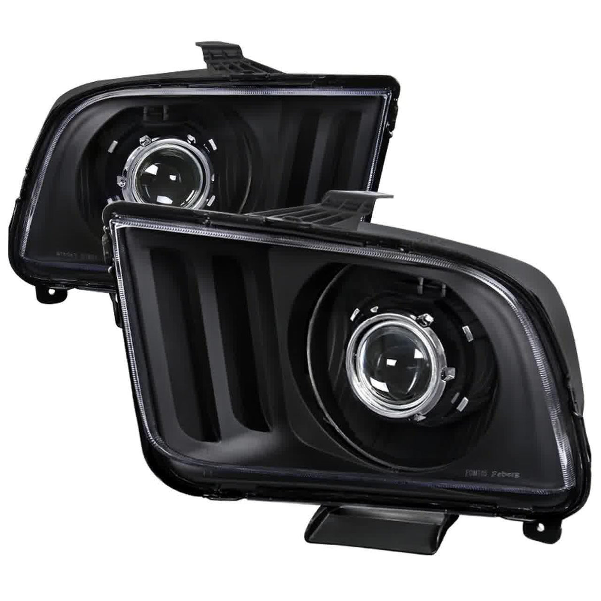 Spec-D Projector Headlights Ford Mustang (05-09) Retrofit Style - Matte Black Housing/Clear Lens