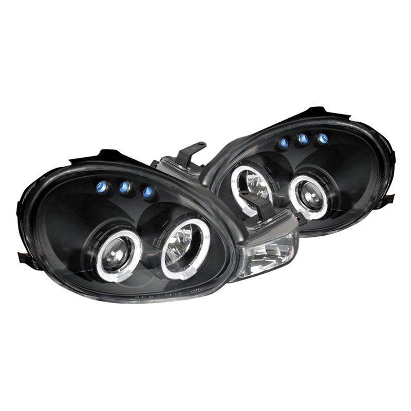 Spec-D Projector Headlights Dodge Neon (00-02) Dual Halo LED - Black