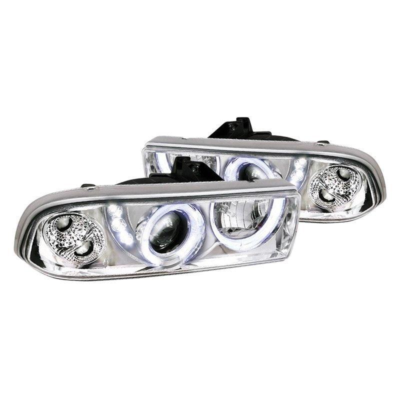 Spec-D Projector Headlights Chevy Blazer & S10 (98-04) Halo LED - Black / Chrome / Smoke