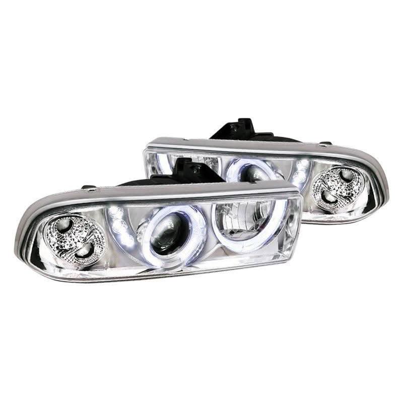 Spec-D Projector Headlights Chevy Blazer & S10 (98-04) Halo LED - Black / Chrome / Smoke