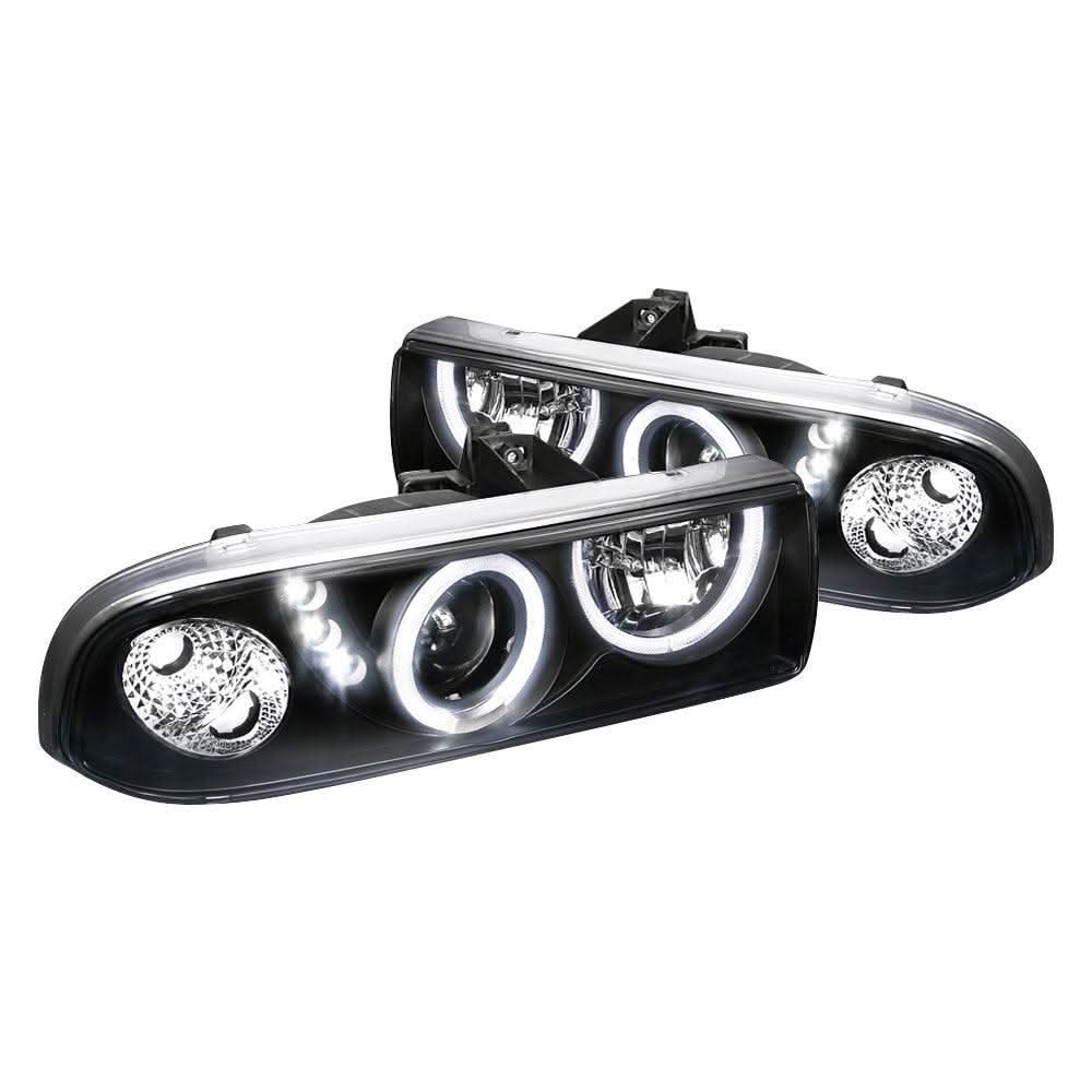 Spec-D Projector Headlights Chevy Blazer & S10 (98-04) Halo LED - Black / Chrome / Smoke