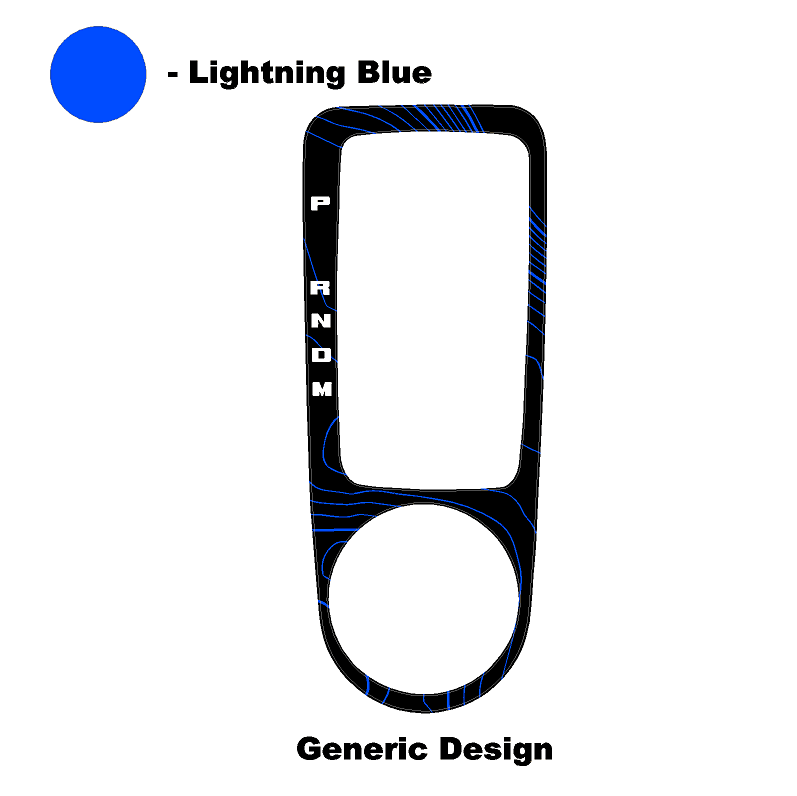 Topo Automatic Shifter Overlay (Printed Series) - 2021+ Bronco Automatic