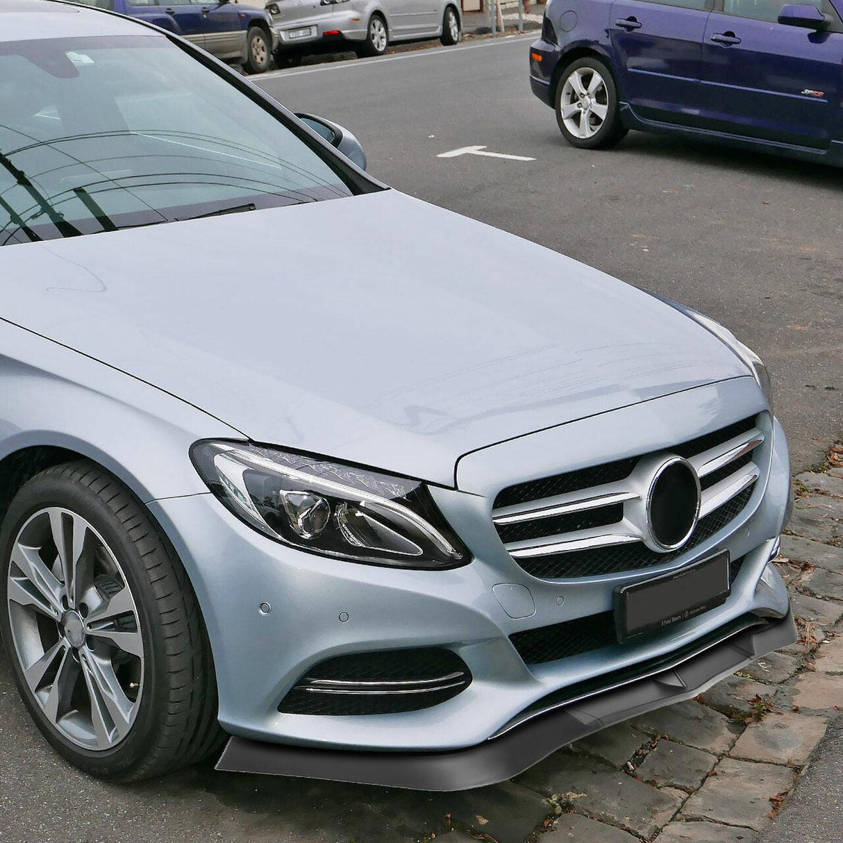 Spec-D Front Bumper Lip Mercedes C300 C350 W204 (2012-2014) Matte or Glossy Black