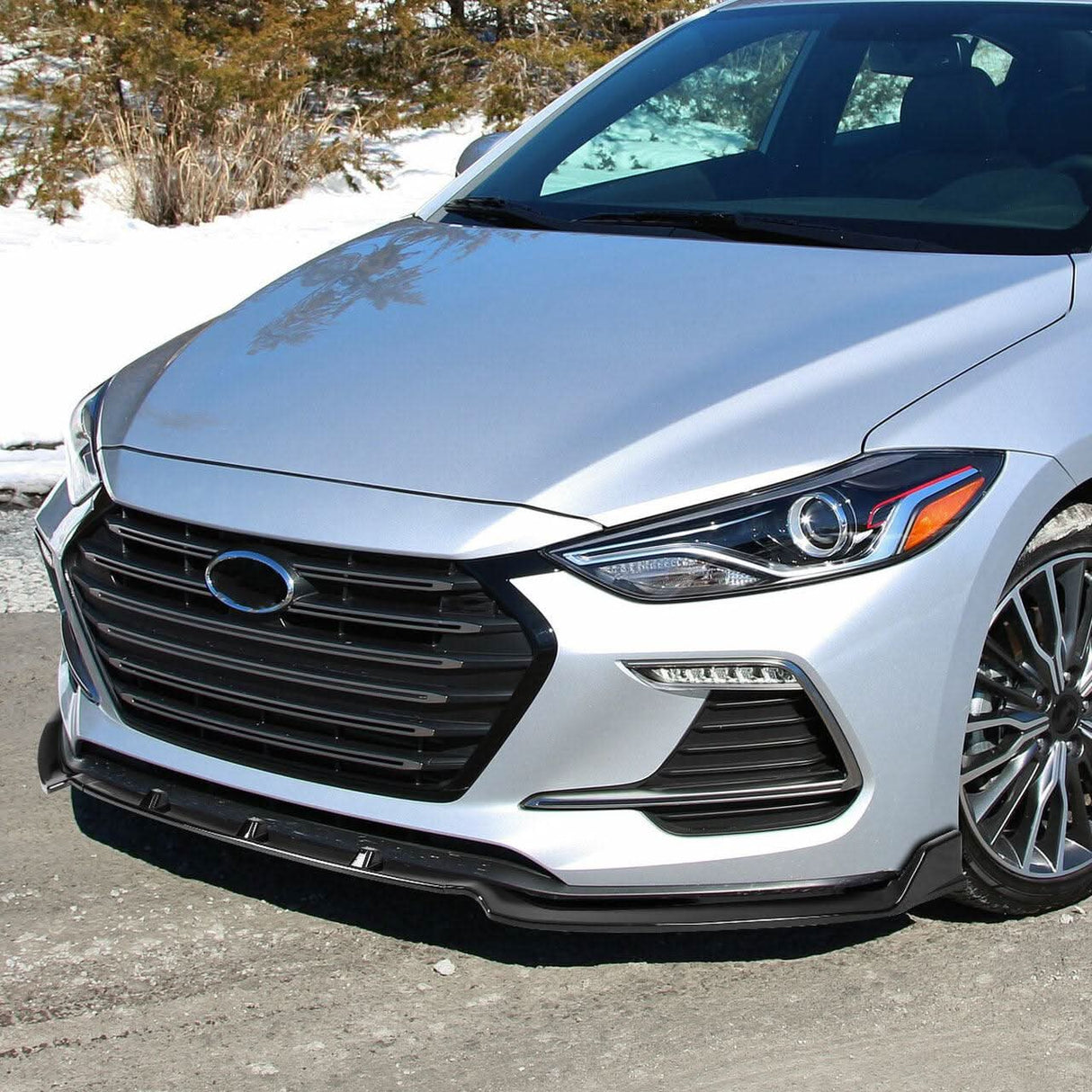 Spec-D Front Bumper Lip Hyundai Elantra (2017-2018) Matte or Glossy Black