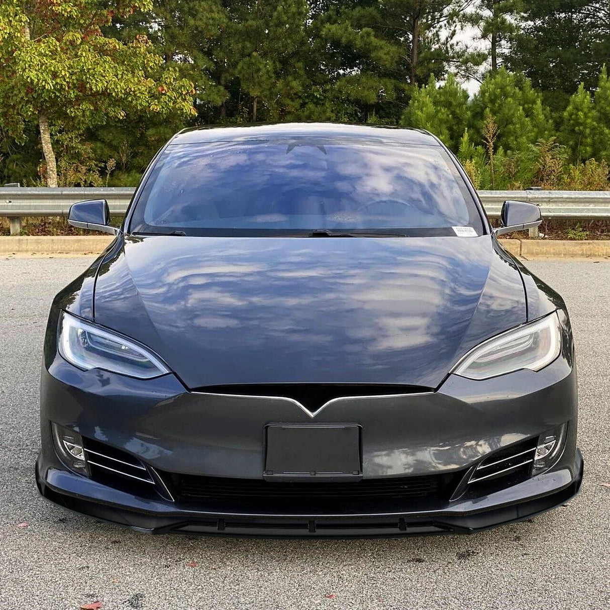Spec-D Front Bumper Lip Tesla Model S (2017-2020) Black Matte or Gloss
