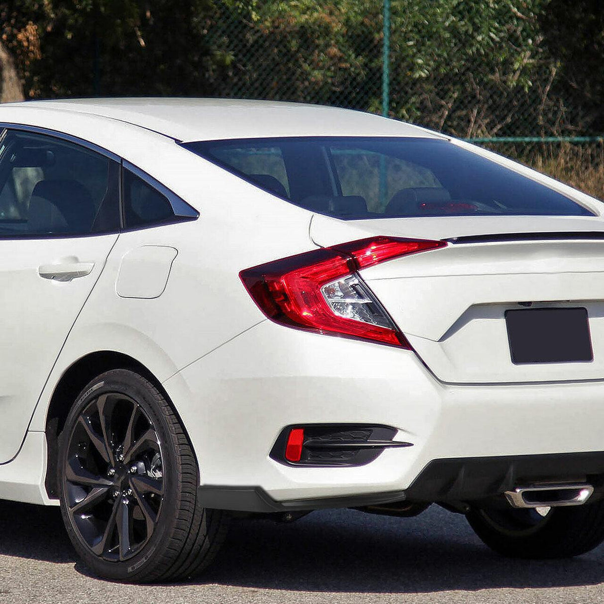 Spec-D Rear Diffuser Honda Civic Sedan (2016-2020) Bumper Lip Fins