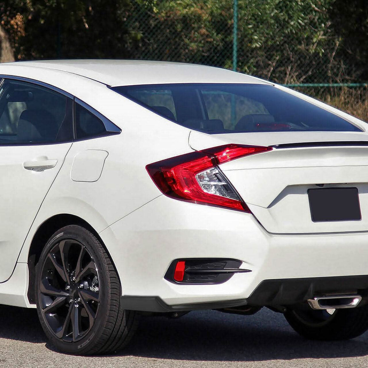 Spec-D Rear Diffuser Honda Civic Sedan (2016-2020) Bumper Lip Fins