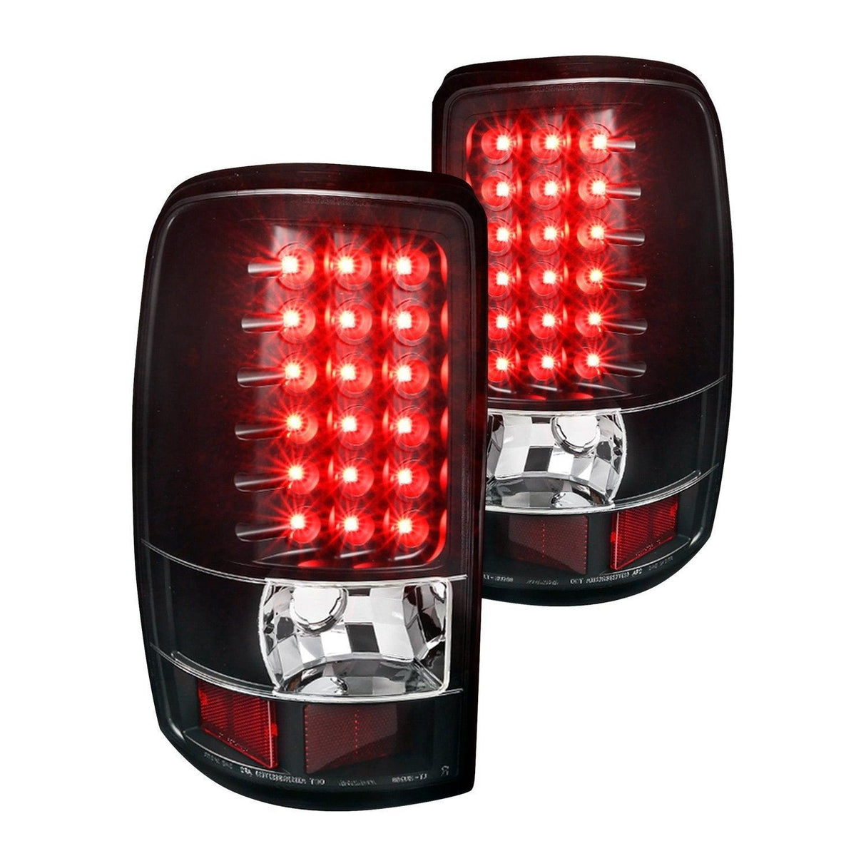 Spec-D LED Tail Lights Chevy Tahoe / Suburban (2000-2006) Matte Black/Clear Lens