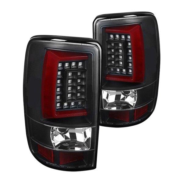 Spec-D Tail Lights Chevy Tahoe / Suburban (2000-2006) LED C-Bar - Black / Smoke / Red