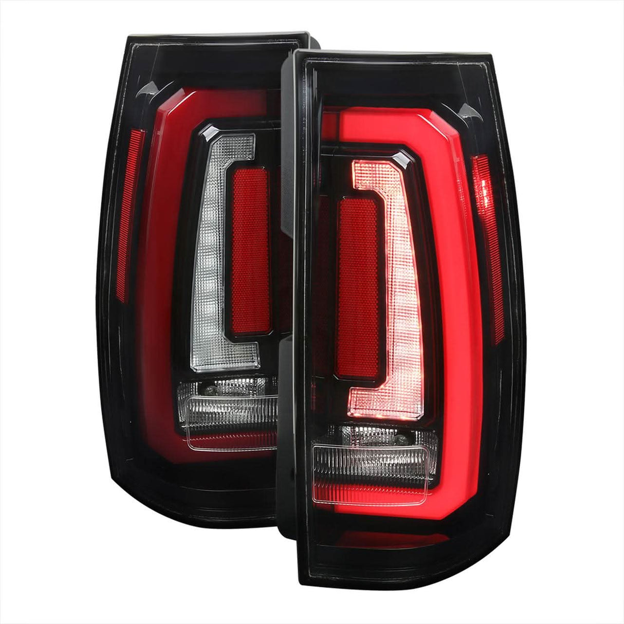 Spec-D LED Tail Lights Tahoe Suburban Yukon (07-14) Sequential - Black / Smoke / Red