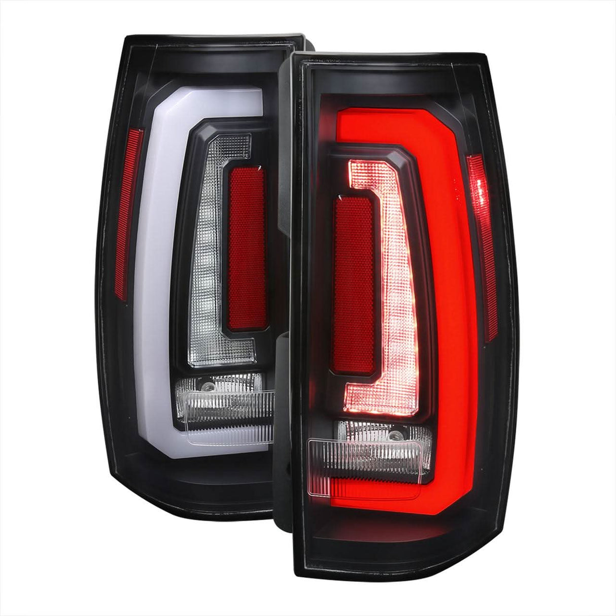 Spec-D LED Tail Lights Tahoe Suburban Yukon (07-14) Sequential - Black / Smoke / Red