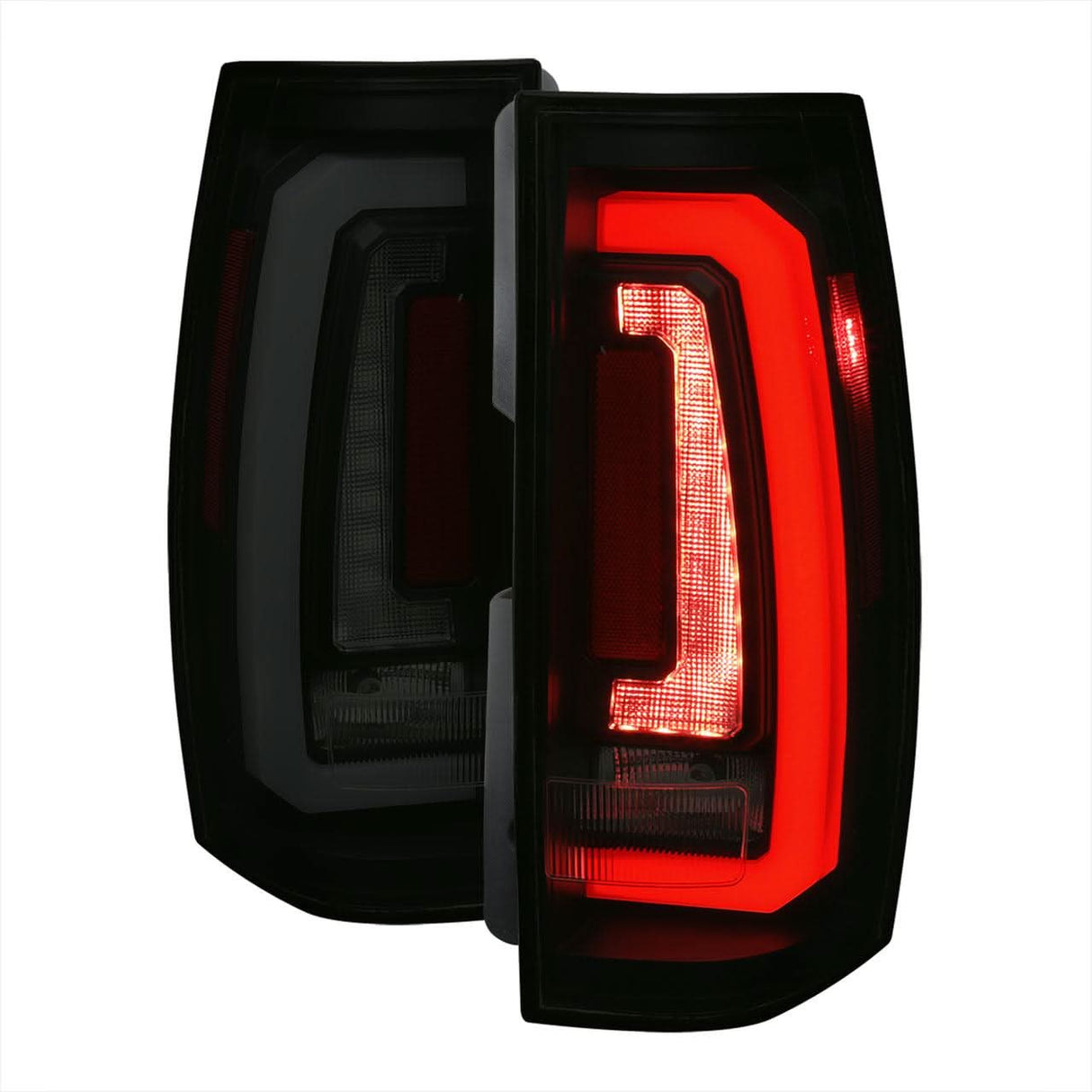 Spec-D LED Tail Lights Tahoe Suburban Yukon (07-14) Sequential - Black / Smoke / Red