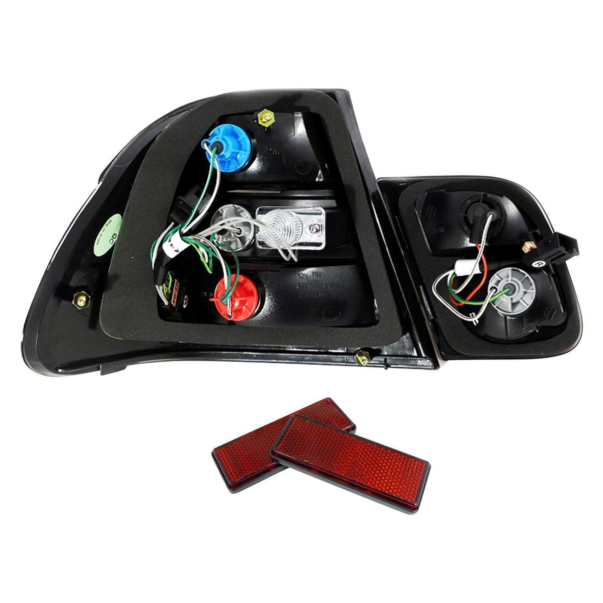 LED Tail Lights BMW 323i 325i 328i 330i E46 Sedan (1999-2001) Red Tint - K2 Industries