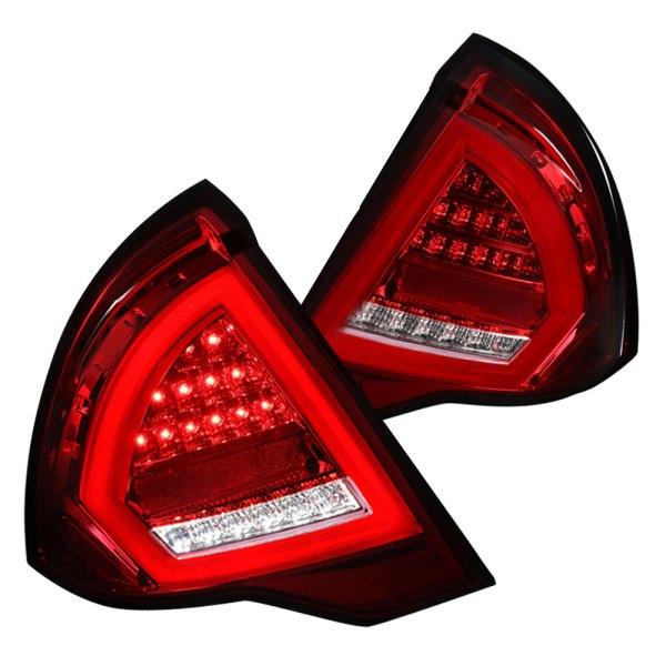 Spec-D Tail Lights Ford Fusion (2010-2011-2012) LED Bar - Red, Black, Chrome or Smoked