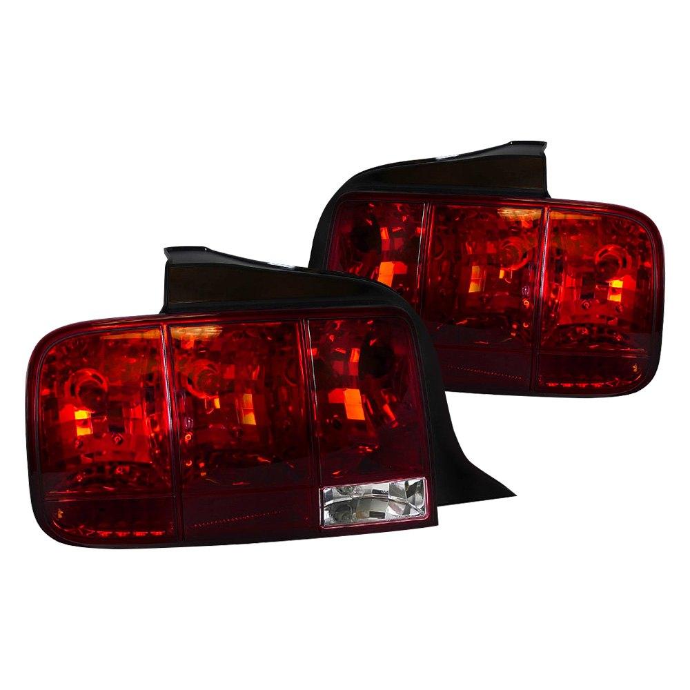 Spec-D Tail Lights Ford Mustang S197 (05-09) Sequential Turn Signal - Smoke or Red
