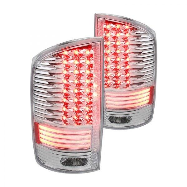 Spec-D LED Tail Lights Dodge Ram (2002-2006) Black / Chrome / Red / Gloss