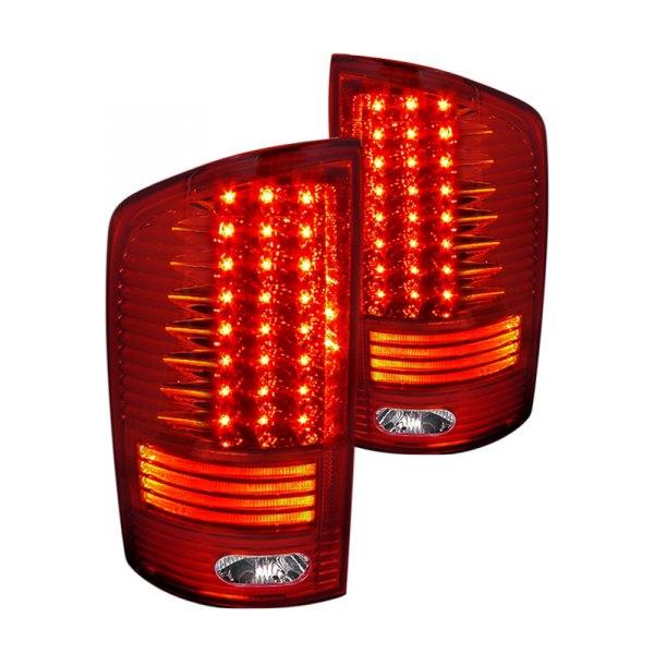Spec-D LED Tail Lights Dodge Ram (2002-2006) Black / Chrome / Red / Gloss